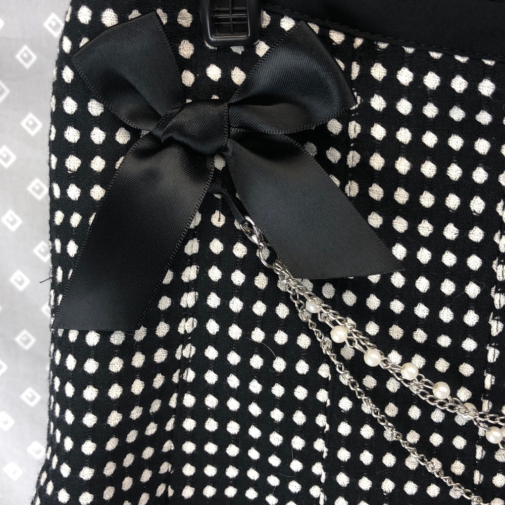 Polka Dot Chain Wrapper Skirt - Picture 3 of 8